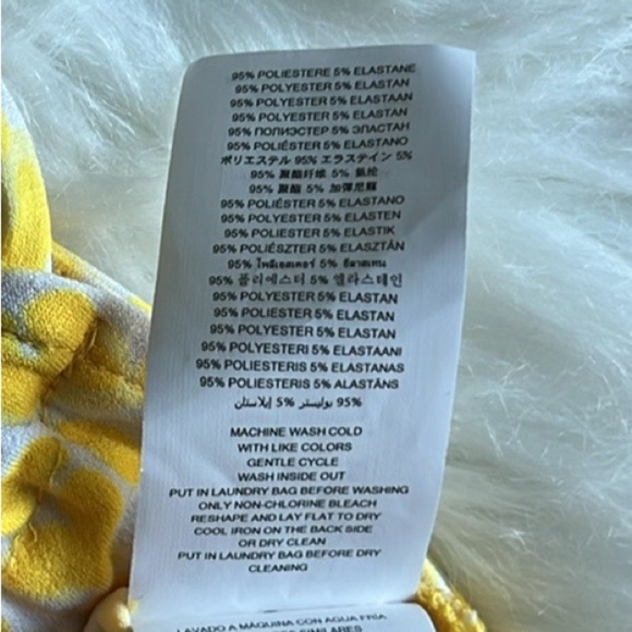 🆕 Michael Kors Animal Print Sleeveless Top Yellow White Size Small - Picture 11 of 11